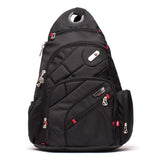 Brick House Laptop Sling Backpack 13 in. Black Laptop Compartment Smart Phone/MP3 Player Compartment with Earbud Port